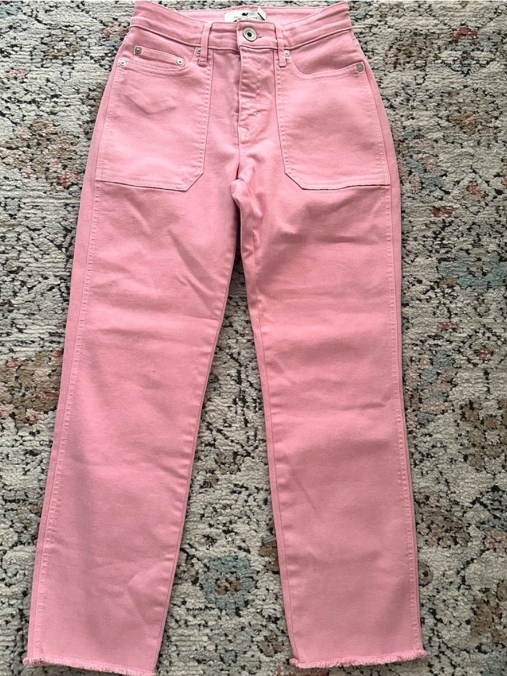 Vineyard Vines Pink High Rise Straight Crop Jeans | 24 - Picture 2 of 5